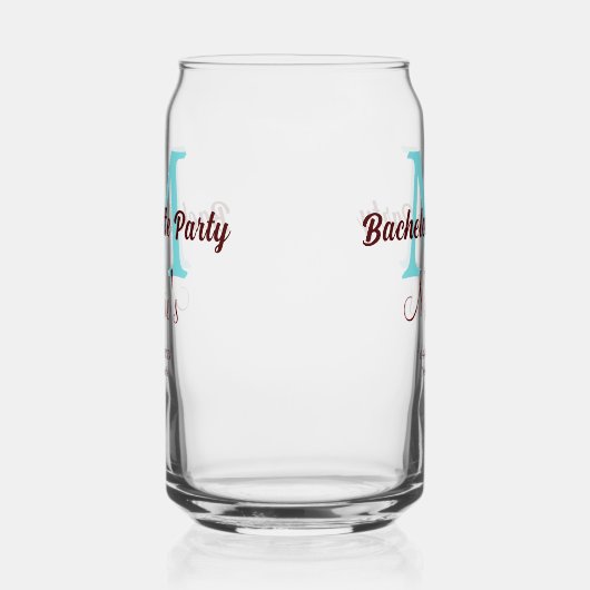 bachelorette parti monogramme ajouter nom date pla (Droite)