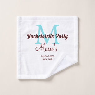 bachelorette parti monogramme ajouter nom date pla