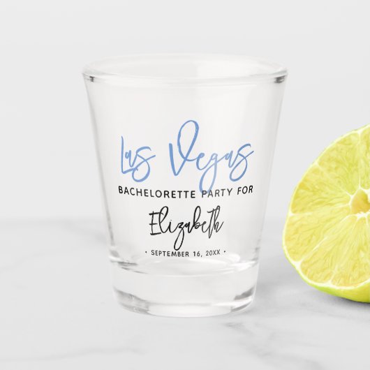 Bachelorette-partij bestemming shot glas (Voorkant)