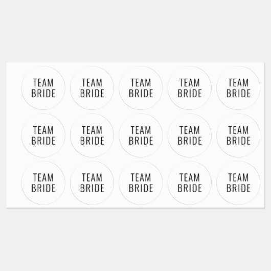 Bachelorette partij bruiloft gunst team bruid labels (Vel)