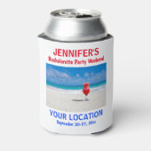 Bachelorette partij voor tropische vlek blikjeskoeler (Blikje Achterkant)