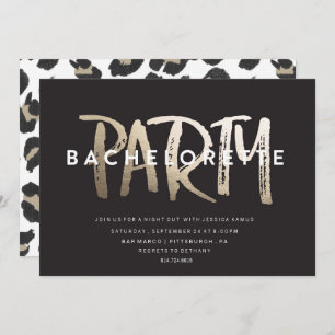 BACHELORETTE PARTIJINVITATIE // GOLD FOIL KAART