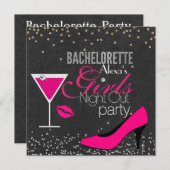 BACHELORETTE-PARTIJINVITATIE KAART (Voorkant / Achterkant)