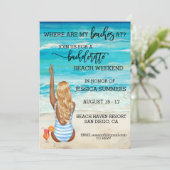 Bachelorette Party Beach Vacation Seascape Kaart (Staand voorkant)