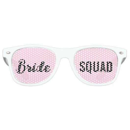 Bachelorette Party Bride Squad Bridal Cool Fun Retro Zonnebril (Voorkant)