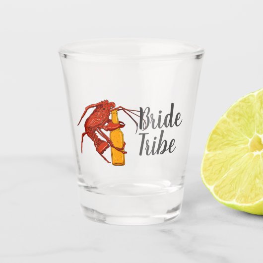 Bachelorette Party Bride Tribe Lobster Custom Shot Glas (Voorkant)