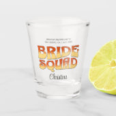 Bachelorette Party Bruid Squad Bruidsmeisje Shot Glas (Voorkant)