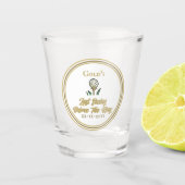 Bachelorette Party Bruiloft Golf Wit Goud Shot Glas (Voorkant)