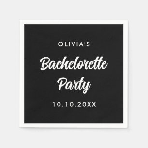 Bachelorette Party Bruiloftsfeest Naam Bruid Squad Servet