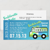 Bachelorette Party Bus Pas Kaart (Voorkant / Achterkant)