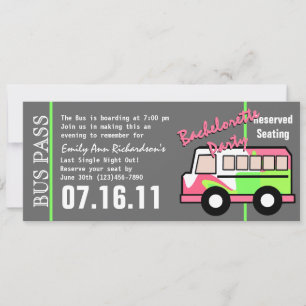 Bachelorette Party Bus Pass Kaart