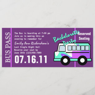 Bachelorette Party Bus Pass Kaart