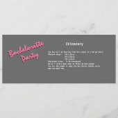 Bachelorette Party Bus Pass Programma (Achterkant)