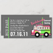 Bachelorette Party Bus Pass Programma (Voorkant / Achterkant)