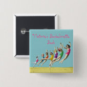 Bachelorette Party Buttonnen Vierkante Button 5,1 Cm (Voorkant /achterkant)