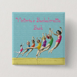 Bachelorette Party Buttonnen Vierkante Button 5,1 Cm