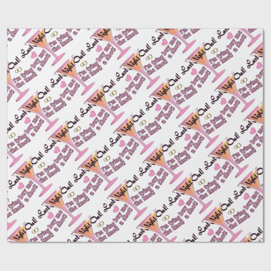 Bachelorette Party Cadeaupapier (Vlak)