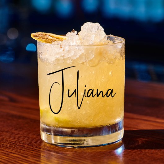 Bachelorette Party Chique Script Bruiloft Whisky Glas