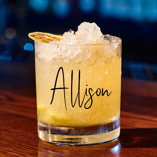 Bachelorette Party Chique Script Bruiloft Whisky Glas