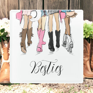 Bachelorette Party Cowgirl Beste Vriendinnen Cadea Glazen Onderzetter