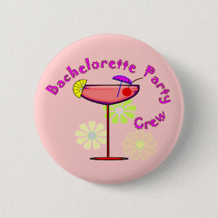 Bachelorette Party Crew T-Shirts/Buttonnen Ronde Button 5,7 Cm
