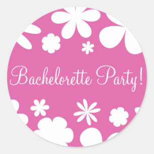 Bachelorette Party Daisy Chain Envelope Seal Ronde Sticker