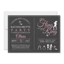 Bachelorette Party Dernière Fling Invitation