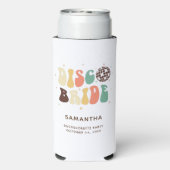 Bachelorette Party Disco Bride Name Retro Custom (Seltzer Achterkant)