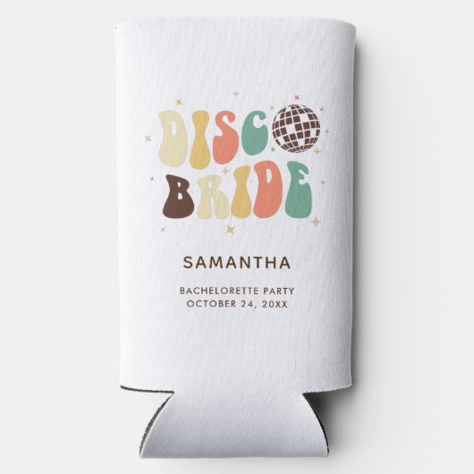 Bachelorette Party Disco Bride Name Retro Custom (Achterkant)