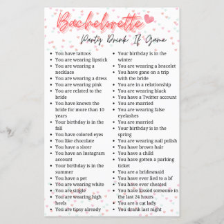 Bachelorette Party Drink bij game