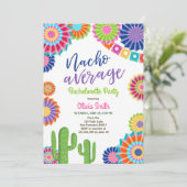 Bachelorette party Fiesta Invitation Nacho Gemidde Kaart (Staand voorkant)
