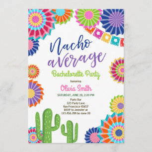 Bachelorette party Fiesta Invitation Nacho Gemidde Kaart