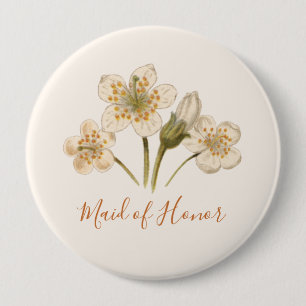 Bachelorette Party Floral Custom Ronde Button 4,0 Cm