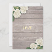 Bachelorette Party Flower String Light Rustig Wood Kaart (Achterkant)