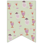 Bachelorette Party Fun Mixed Drink Pattern Vlaggetjes (Derde vlag)