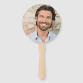 Bachelorette Party Game Grooms Gezicht Hand Fan Handwaaier (Achterkant)