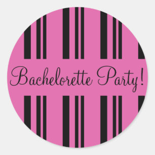 Bachelorette Party Gestreepte Envelop Sticker Seal