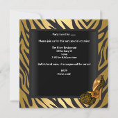 Bachelorette Party Gold Black Corset Shoes Kaart (Achterkant)