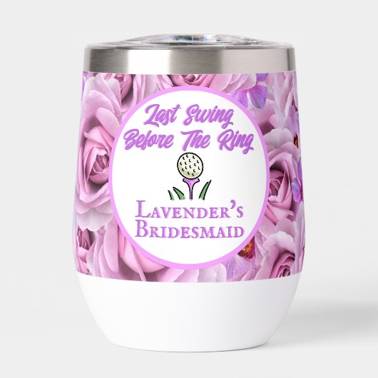 Bachelorette Party Golf Fleurs violettes Personnal (Avant)