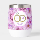 Bachelorette Party Golf Paarse Bloemen Personalise (Achterkant)