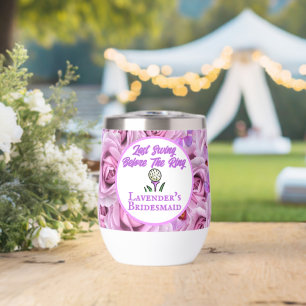 Bachelorette Party Golf Paarse Bloemen Personalise
