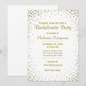 Bachelorette Party | GoudConfetti Kaart (Voorkant / Achterkant)