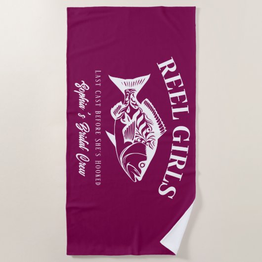 Bachelorette Party Hawaiian Fisherman Style Strandlaken (Voorkant)