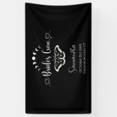 Bachelorette party hemelse gothic gepersonaliseerd spandoek (Verticaal)