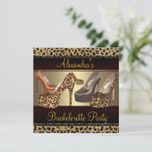 Bachelorette Party Hi Hiel Shoes Leopard Kaart (Staand voorkant)
