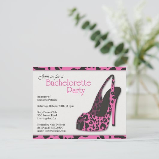 Bachelorette Party High Heel Invitation (Debout devant)
