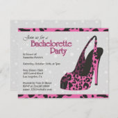 Bachelorette Party High Heel Invitation (Devant / Derrière)