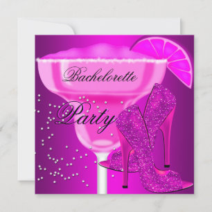 Bachelorette Party Hot Pink paarse schoenen Kaart