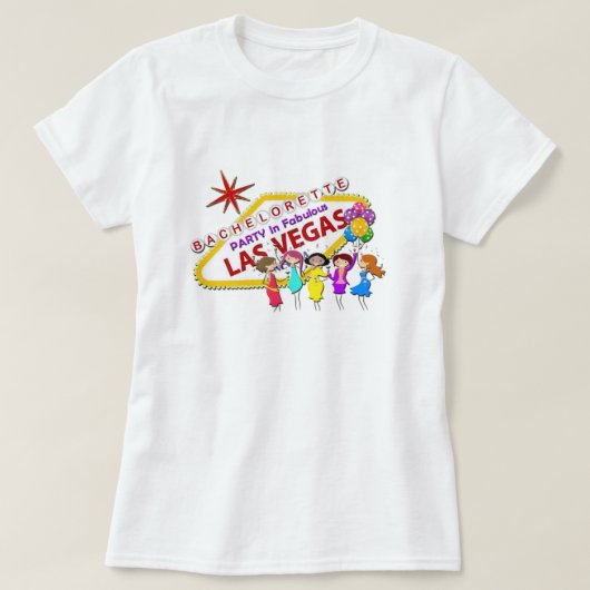 BACHELORETTE PARTY in Las Vegas T-Shirt (Design voorkant)