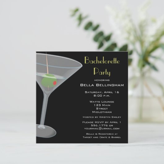 Bachelorette Party Invitation (Debout devant)